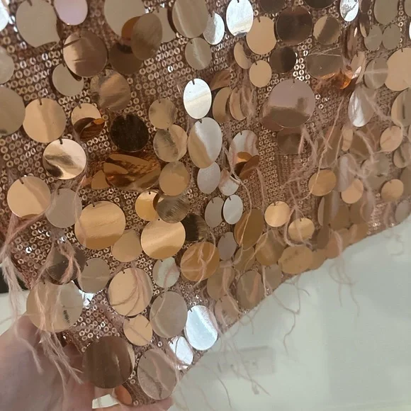 Ramy brook mini dress rose gold rina dress 2 nwt - Picture 6 of 13